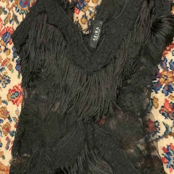 AKIRA FRINGE LACE BODYCON - Picture 5 of 5